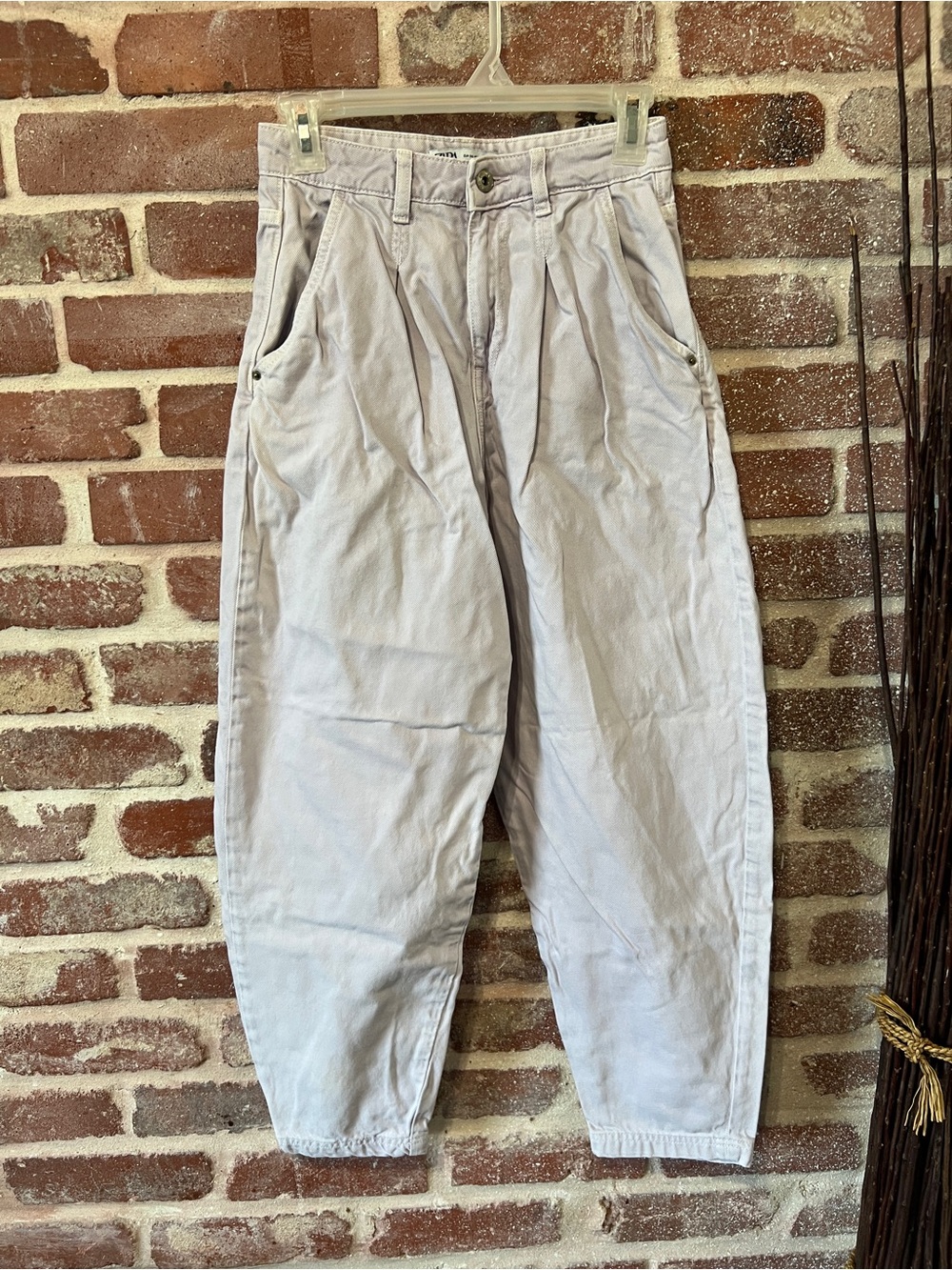 Zara Lilac baggy ankle  jeans